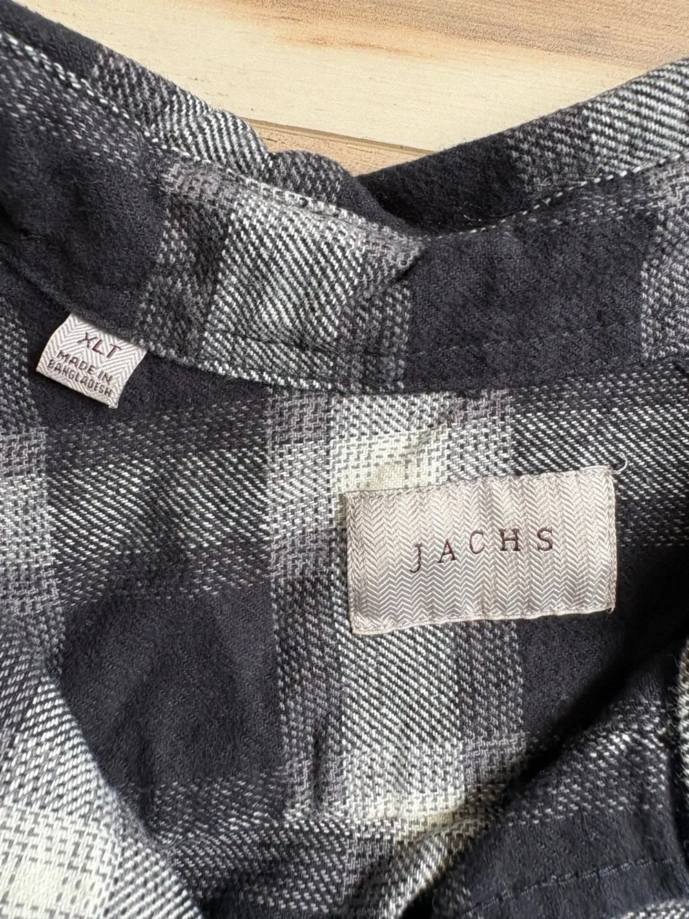 Jachs Black & White Plaid Button-Down Shirt